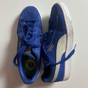 Puma Classic Suede Retro Soccer Lifestyle Marathon Sneakers, Blue, Size Men’s 6